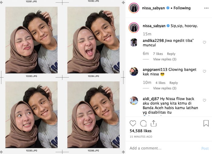 Nissa Sabyan unggah foto bareng cowok