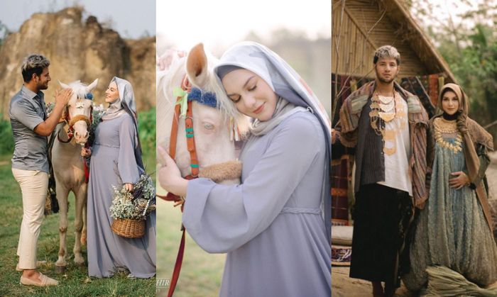 Penampilan anggun dan cantik Irish Bella istri Ammar Zoni yang diketahui telah mantap berhijab