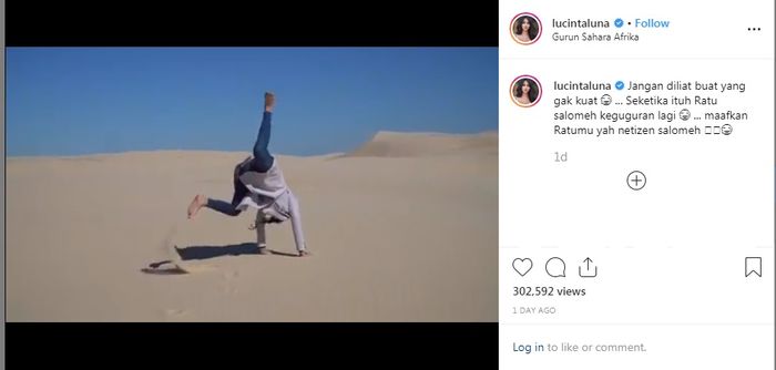 Lucinta Luna ngaku keguguran usai salto dan guling-guling di Padang Pasir.