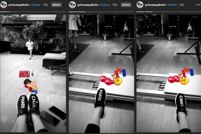 Syahrini saat temani sang suami olahraga pamer sepatu sneakers limited edition harga ratusan juta rupiah