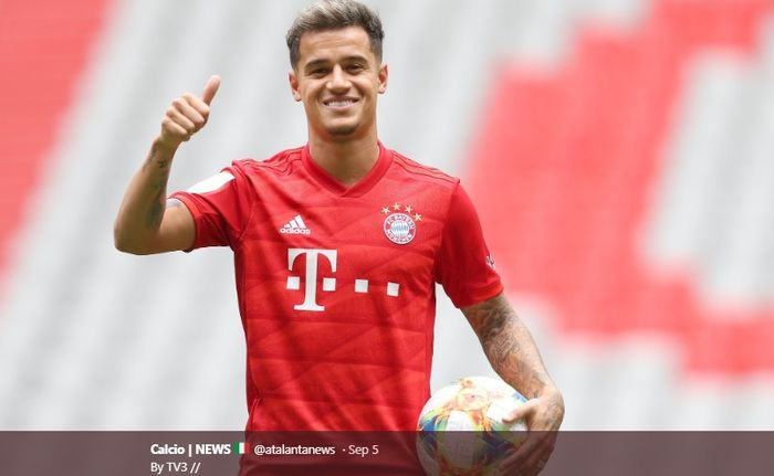 Gelandang serang Barcelona yang dipinjamkan ke Bayern Muenchen, Philippe Coutinho.