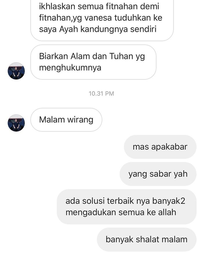 Unggahan Wirang Birawa di Instagram, Rabu (12/9/2019).