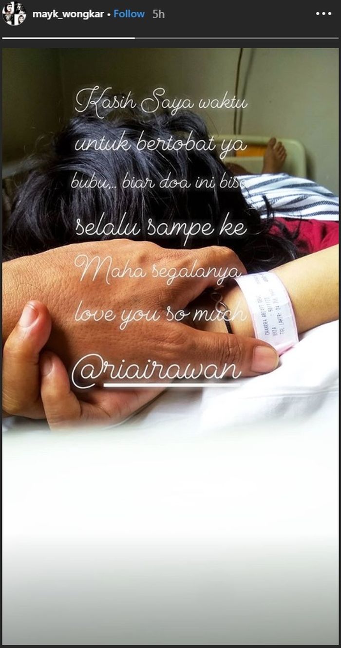Unggahan suami Ria Irawan