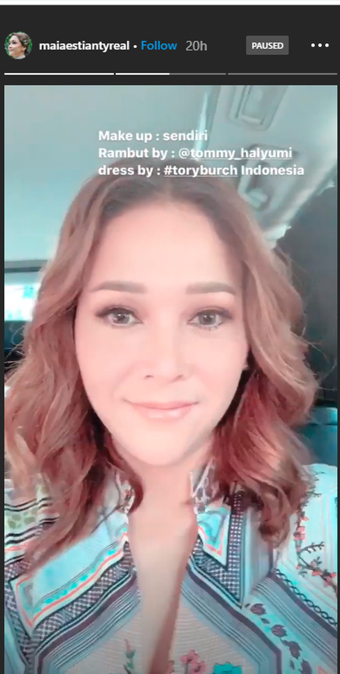 Tanpa Makeup Artist, Maia Estianty Tampil Pede Pamer Riasannya Sendiri yang Cantik dan Flawless