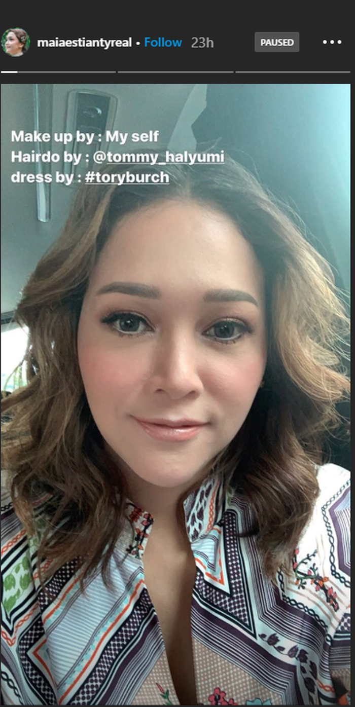 Tanpa Makeup Artist, Maia Estianty Tampil Pede Pamer Riasannya Sendiri yang Cantik dan Flawless