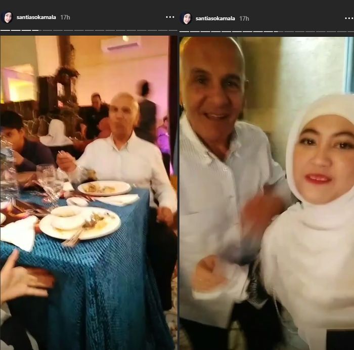 Mark Sungkar dan Santi saat makan malam bersama