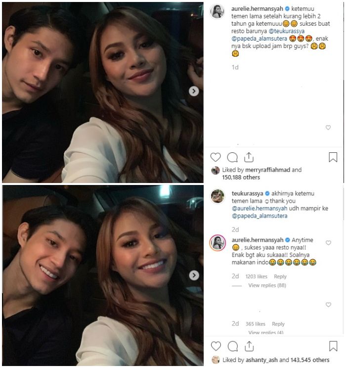 Postingan Aurel Hermansyah dan Teuku Rassya