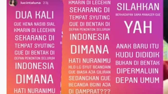 Respon Lucinta Luna terhadap Raffi Ahmad yang telah membentak dan mengusirnya.
