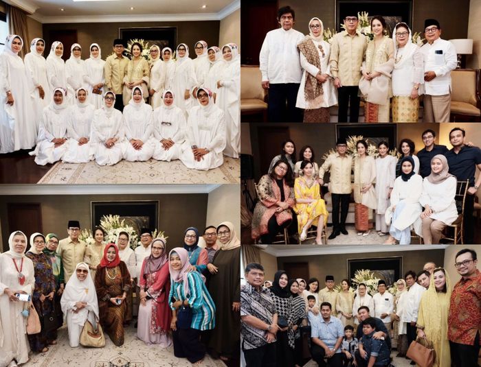 Gista Putri dan Wishnutama bersama para kerabat dan tamu undangan