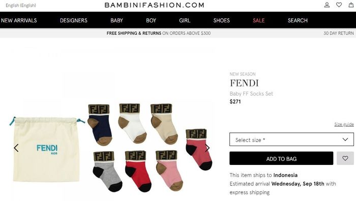 Fendi Baby FF Socks Set