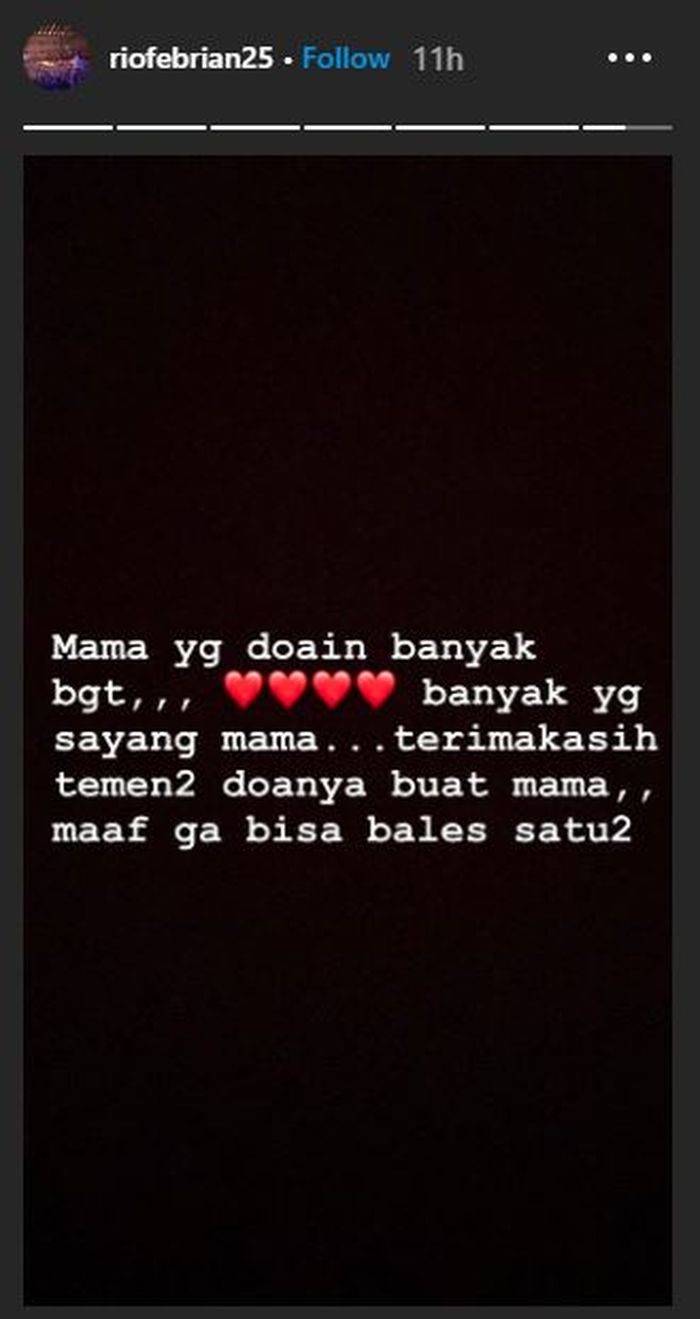 Unggahan Rio Febrian.