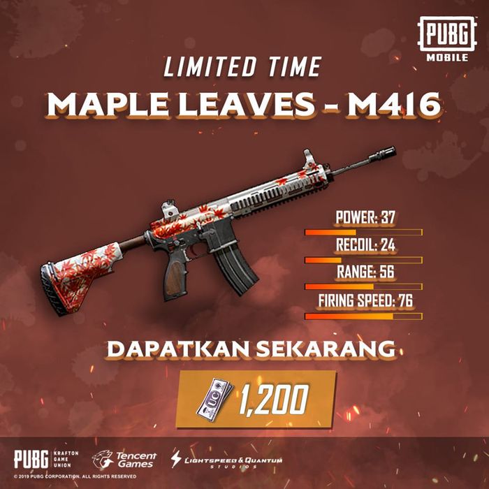 Maple Leave Skin - M416 PUBG Mobile