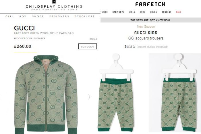 Gucci Green Wool Zip-up dan Gucci Cardigan GG Jacquard Trousers