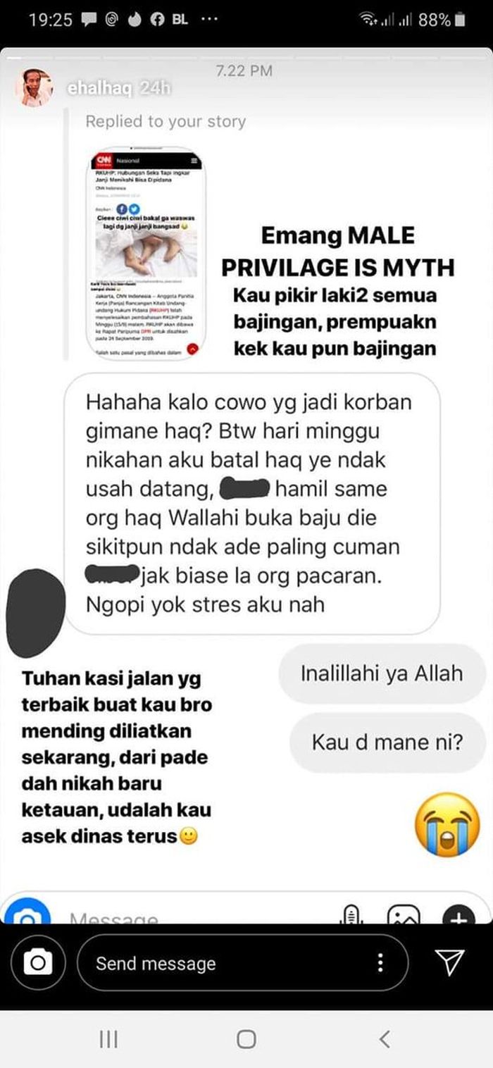 Curhatan pria gagal nikah