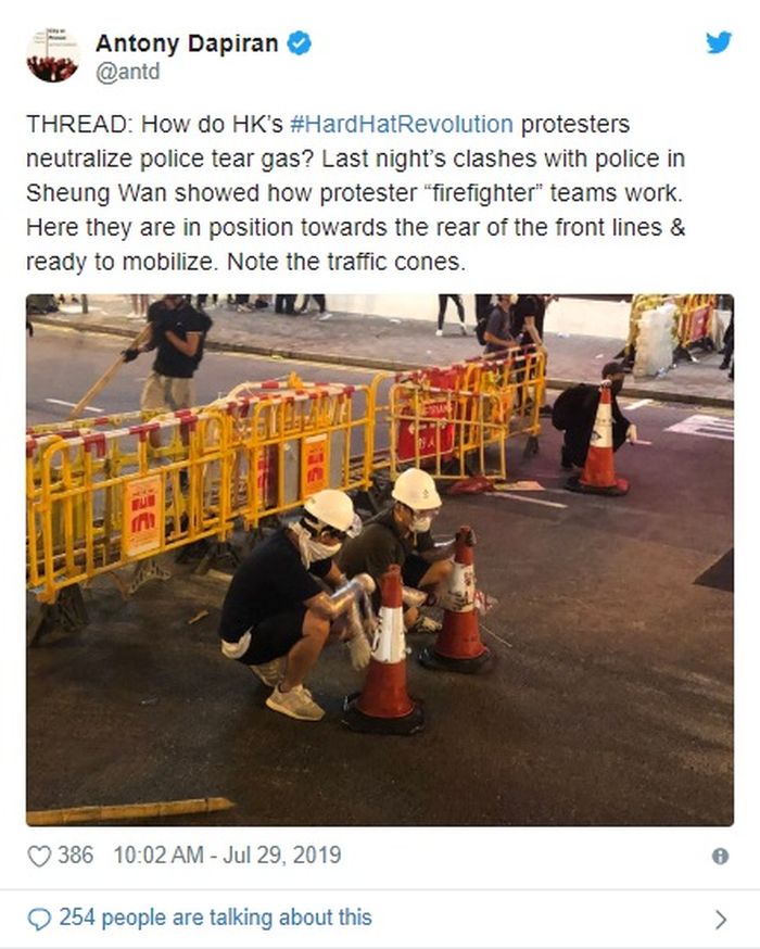 Strategi demo di Hong Kong