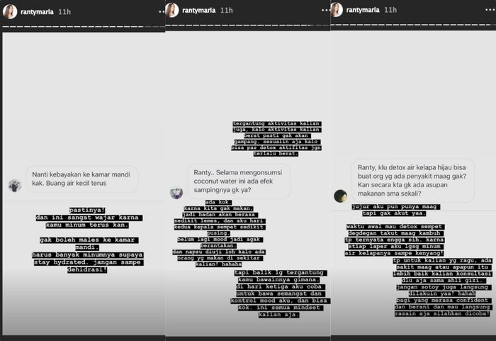 Instagram Stories Ranty Maria