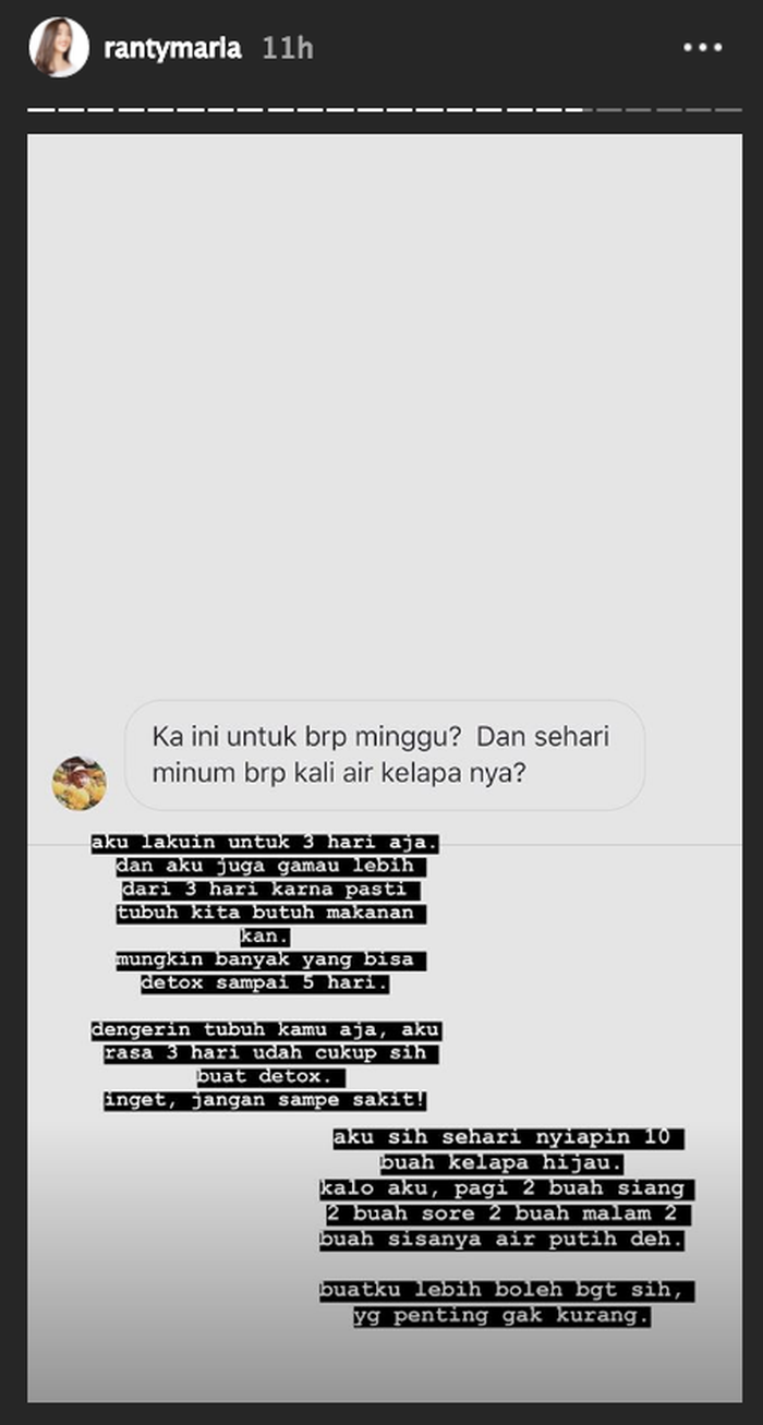 Instagram Stories Ranty Maria
