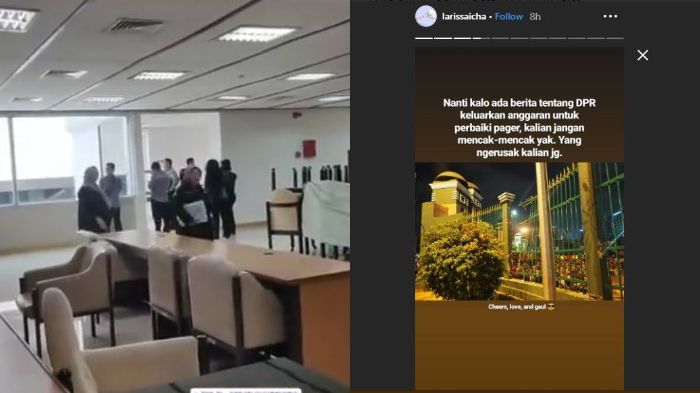 Unggahan seorang staff DPR saat dikepung aksi demo mahasiswa terkait RKUHP