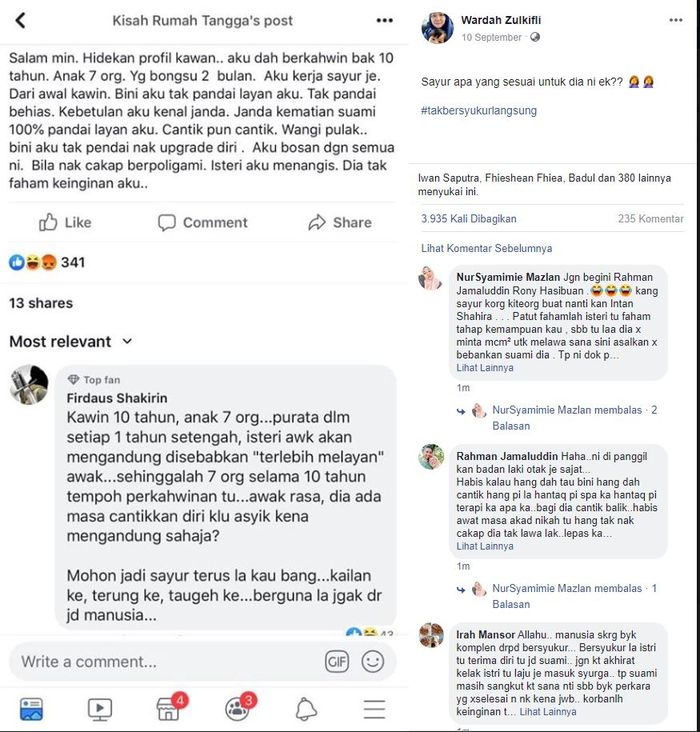 Curhatan si tukang sayur