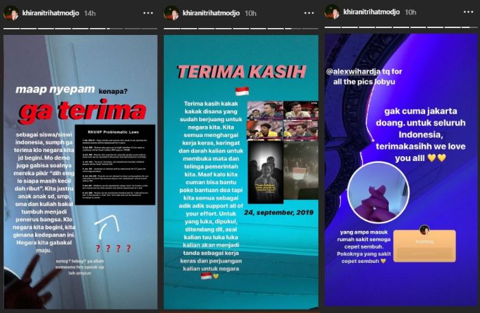 Dukungan anak Mayangsari soal aksi demo mahasiswa tolak RKUHP.