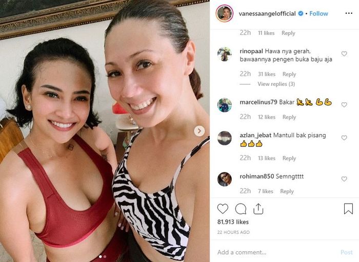 Komentar netizen di unggahan terbaru Vanessa Angel