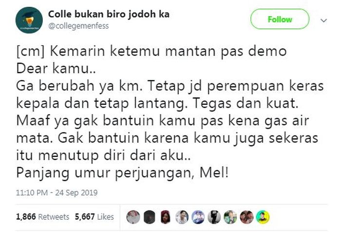 Kumpulan kisah manis di tengah demo mahasiswa di DPR
