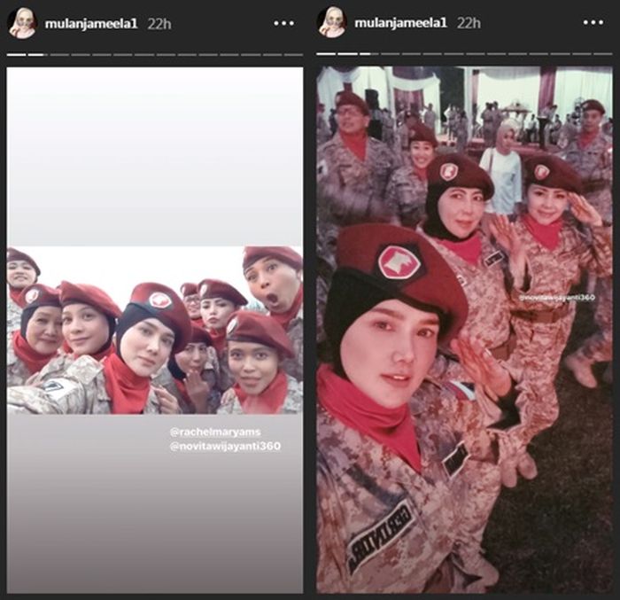 Mulan Jameela menjalani diklat 