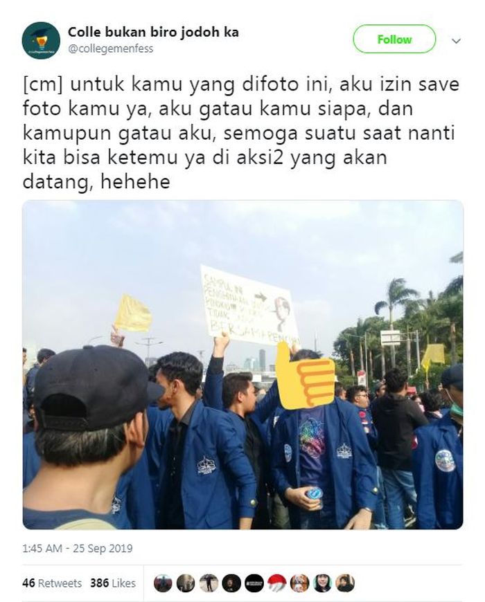 Kumpulan kisah manis di tengah demo mahasiswa di DPR