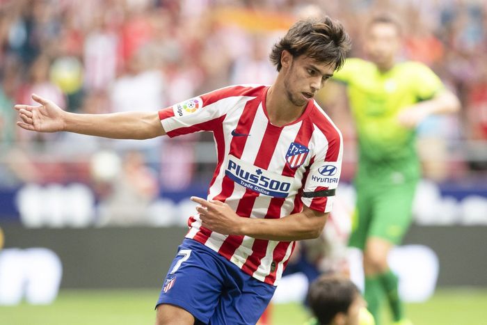 Penyerang Atletico Madrid, Joao Felix, saat bermain pada laga LaLiga.