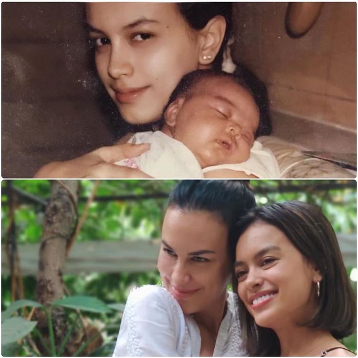Potret lawas Sophia Latjuba bersama putrinya, Eva Celia