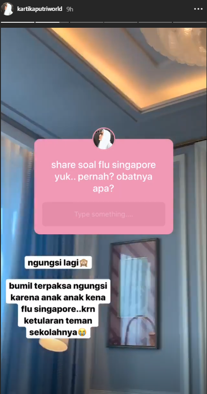 Kartika Putri ngungsi
