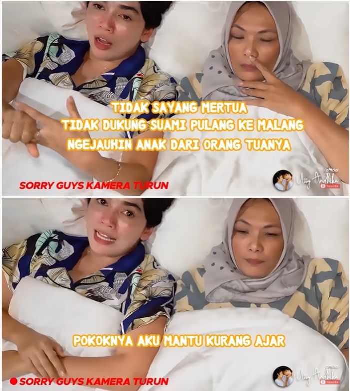Ussy sempat digosipkan memiliki hubungan yang kurang baik dengan sang mama mertua.