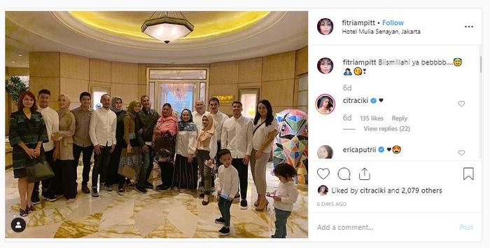 Pertemuan antar keluarga Rezky Aditya dan Citra Kirana
