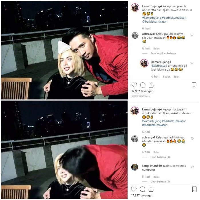 Barbie Kumalasari dicium berondong