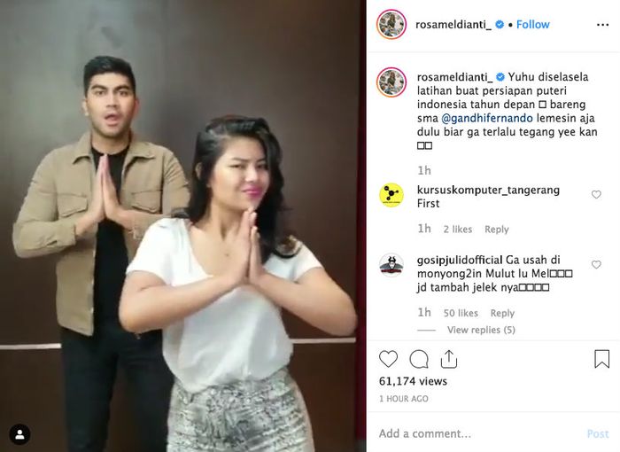 Rosa Meldianti mengaku sedang persiapan ikuti ajang Puteri Indonesia
