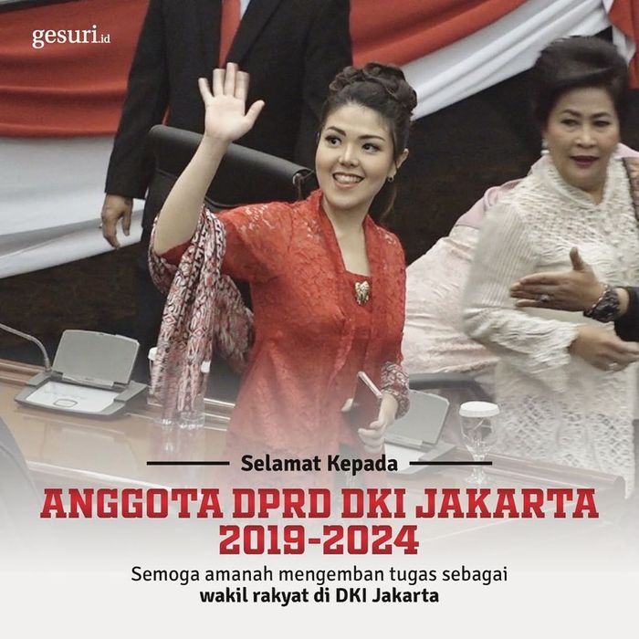 Tina Toon dilantik menjadi anggota DPRD DKI Jakarta (instagram.com/tinatoon101)