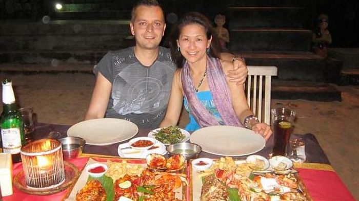 Julia Postman dan Christ Forte saat liburan ke Bali.