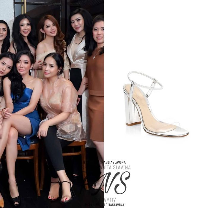 Tampilan kaki bening putih mulus Nagita Slavina saat memakai sepatu transparan yang bikin salah fokus para netizen di media sosial