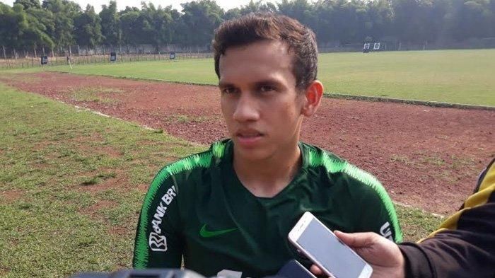 Egy Maulana Vikri saat ditemui wartawan seusai latihan bersama timnas U-23 Indonesia di Stadion Pajajaran, Kota Bogor, Rabu (2/10/2019).