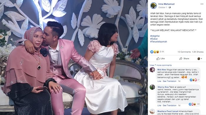Curahan hati seorang ibu yang viral di media sosial, merasa terusir di pernikahan putranya sendiri.