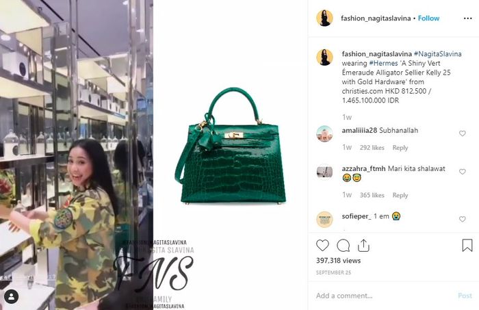 Tas Hermes Nagita Slavina