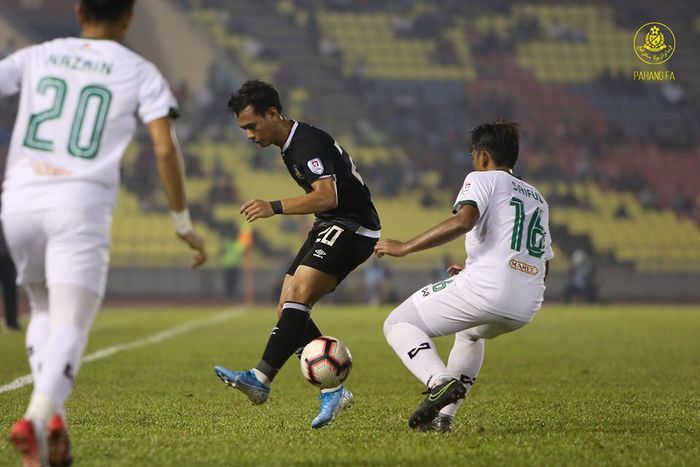 Suasana pertandingan leg pertama perempat final Piala Malaysia 2019 antara Melaka United kontra Pahang FA di Stadion Hang Jebat, 22 September 2019.