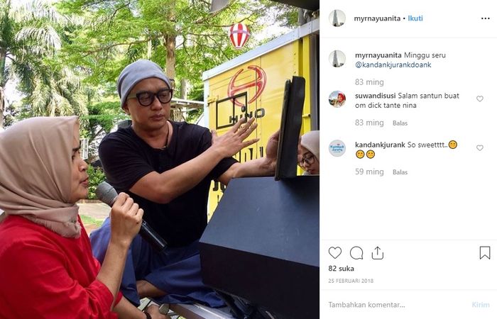 Kedekatan Myrna dan Dik Doank