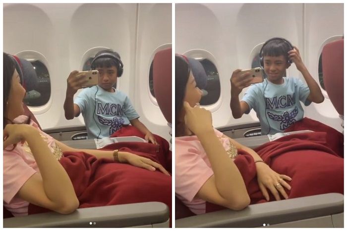 Betrand Peto sedang selfie