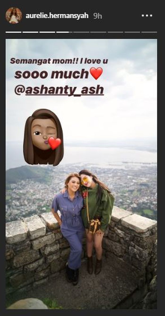 Unggahan Instagram Story Aurel, semangati Ashanty