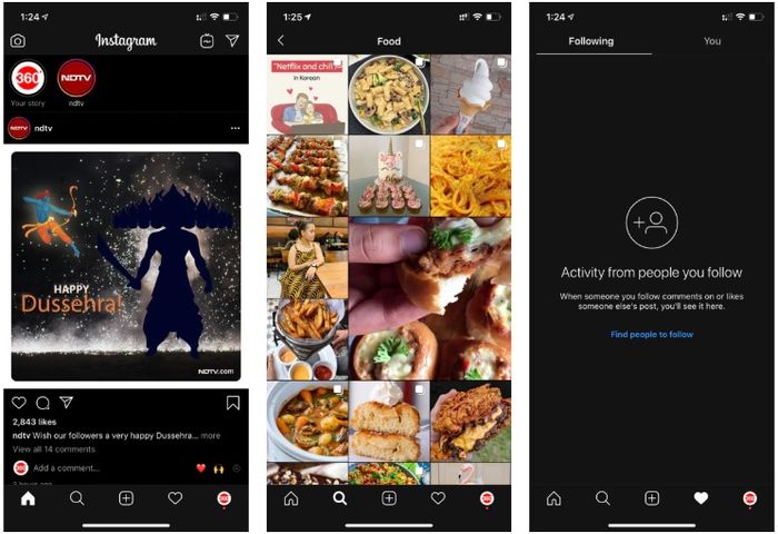 Dark mode Instagram