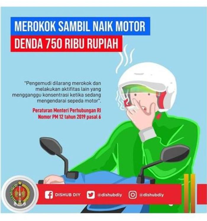 Aturan larangan merokok di kendaraan