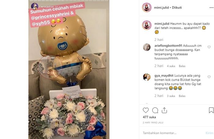 Bingkisan dari Syahrini untuk Ayu Dewi jadi sorotan warganet