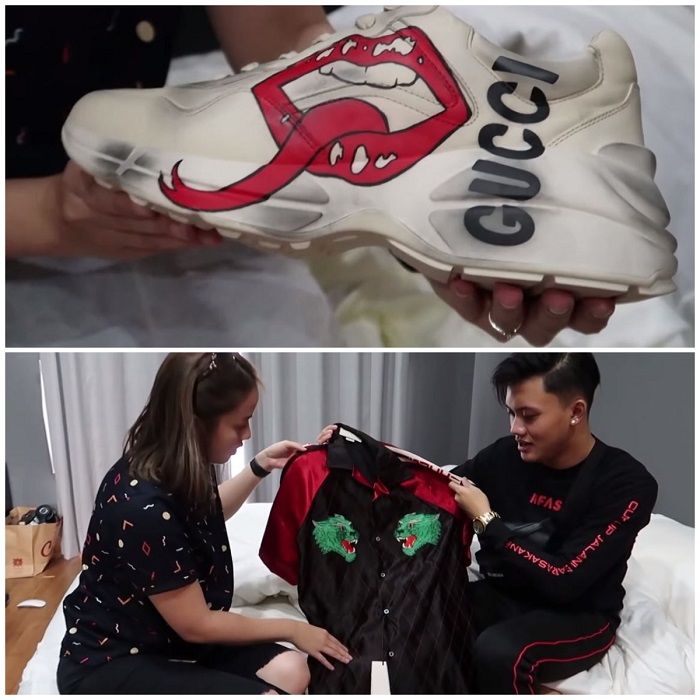 Rizky Febian tunjukkan sepatu dan kemeja seharga puluhan juta rupiah
