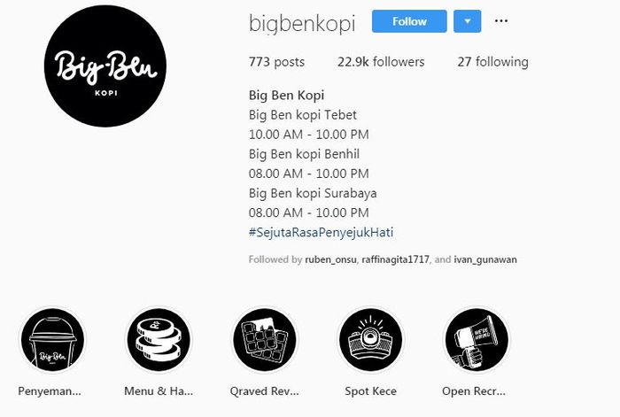 Kopi kekinian milik Ruben.